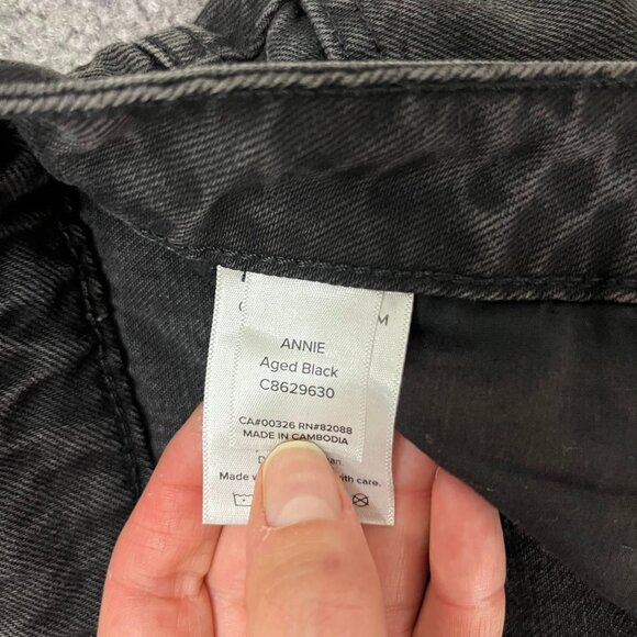 Outland Denim | NWOT Annie High Classic Aged Black Jean Shorts, size 28 - Picture 10 of 12